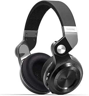T2 Plus Turbine Wireless Bluetooth Headphones with Mic/Micro SD Card Slot/FM Radio (Black)