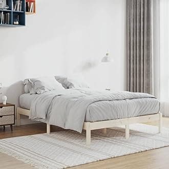 vidaXL Full Size Bed Frame - ic Solid Pine Wood 137x190 cm - Bedroom/Guest Room Suitable Bedstead