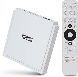 Android TV Box 11.0, MECOOL KM2 Plus Deluxe Smart TV Box 4GB 32GB Certification Netflix, Google Assistant Dolby Atmos Vision, Compatible with AV1 HDR 4K 2.4G 5.0G WiFi6 BT5.0 Amlogic S905X4