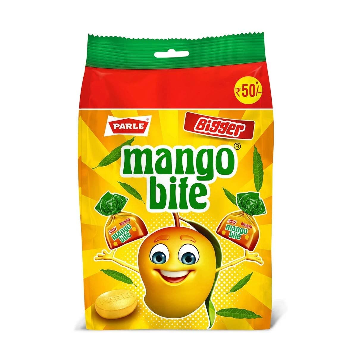 Parle Mango Bite Candy, 289g Pouch, Packaging May Vary