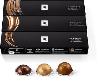 Nespresso Capsules Vertuo, Variety Pack, Medium and Light Roast Coffee, 30 Count Coffee Pods, Bianco Forte, Bianco Doppio, Bianco Piccolo