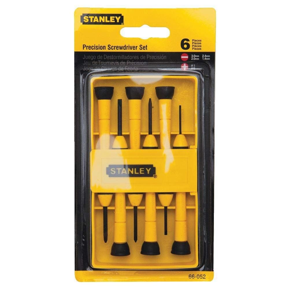 Tools 6-Piece Precision Screwdriver Set, Black/Yellow