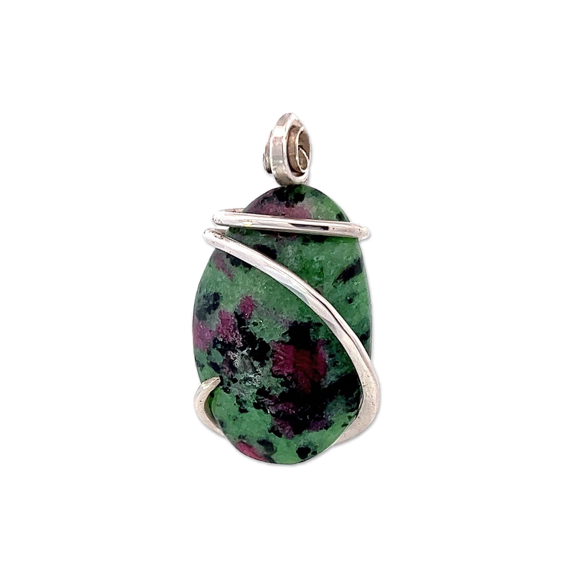 Ruby Zoisite Pendant Necklace by Stones Desire