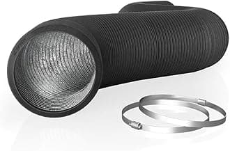 AC Infinity Flexible 8-Inch (20.32 cm) Dual-Layer Aluminium Ducting, 25-Feet (7.6 m) Long for Heating Cooling Ventilation and Exhaust
