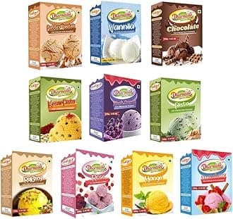 10 Flavors Ice Cream Mix Powder | Super Delicious and Instant Mix 100g Each