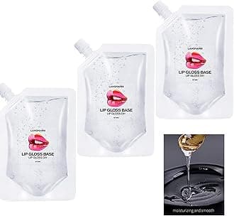 Lip Gloss Base 150ML, Clear Moisturizing Versagel Base Gel for DIY Handmade Lip Gloss Lipstick, Ingredient Safety - 5.07oz (3 Pack x 50ML)