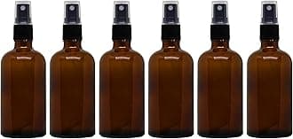 nsb herbals 100 ml Refillable Amber Fine Mist Spray Glass Bottles with Leak Proof Spray Pump for Multipurpose uses for DIY Perfume, Essential Oils, Blends, Aromatic Water, Beauty Products (Pack of 6)