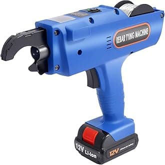 8mm-34mm Rebar Tier Tying Machine Rebar Tie Gun, Cordless Automatic Reinforcing Rebar Tying Gun, Electric Steel Bar Rod Tying Binding Tool with 2pcs 4500mAh Rechargeable Batteries