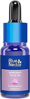 Blue Nectar Kumkumadi Oil for Face | Ayurvedic Anti Aging Serum for Appearance & Radiance | Saffron & Sandalwood Kumkumadi Tailam Face Oil for Glowing Skin for Women & Men (26 Herbs, 0.33 Fl Oz)