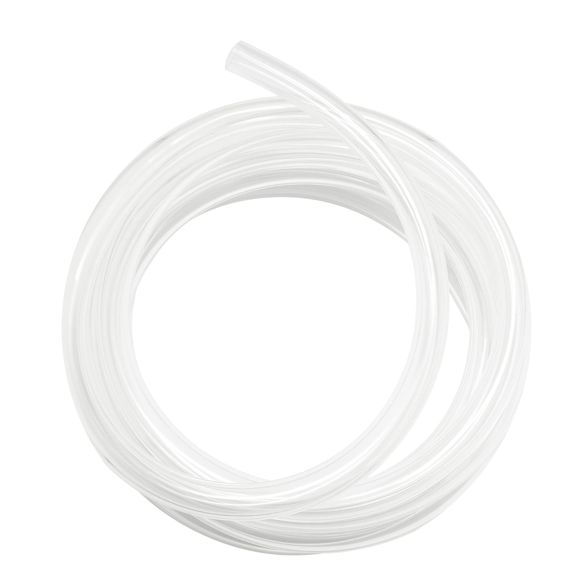 - 3/8’’ ID × 1/2’’ OD - 10 ft Clear Plastic Vinyl Tubing, Flexible PVC Hose Lightweight BPA Free and Non-Toxic vinyl Tube for Transfer Water Air Oil