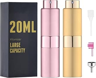 Perfume Travel Refillable Atomizer Bottle: Cologne Spray Mini for Refill - Empty Fragrance Sprayer for Men - Large Size 20ML Black