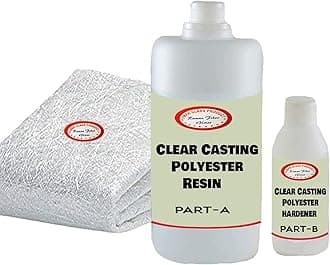 RAMAN FIBER GLASS Fiber glass sheet Chopped Strand Mate (15 x 25-inch)200 GSM With Resin (500) gm