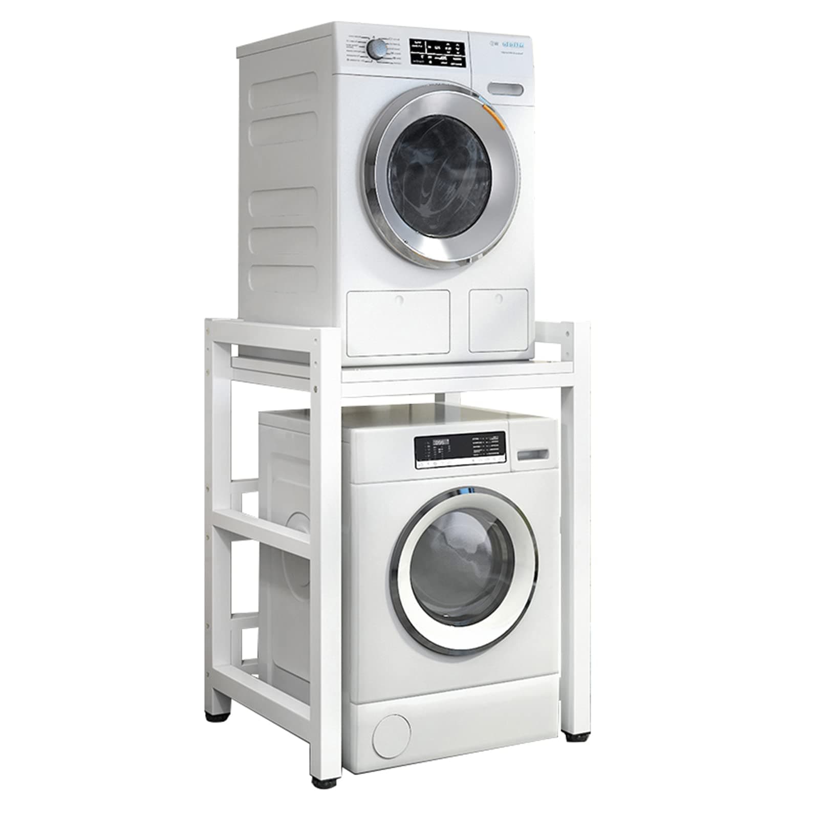 Height Adjustable Dryer Stand - Portable Stacking Kit for Front Loader Washing Machines & Tumble Dryers with 400KG Load Capacity - Convenient Storage Rack for Space Saving