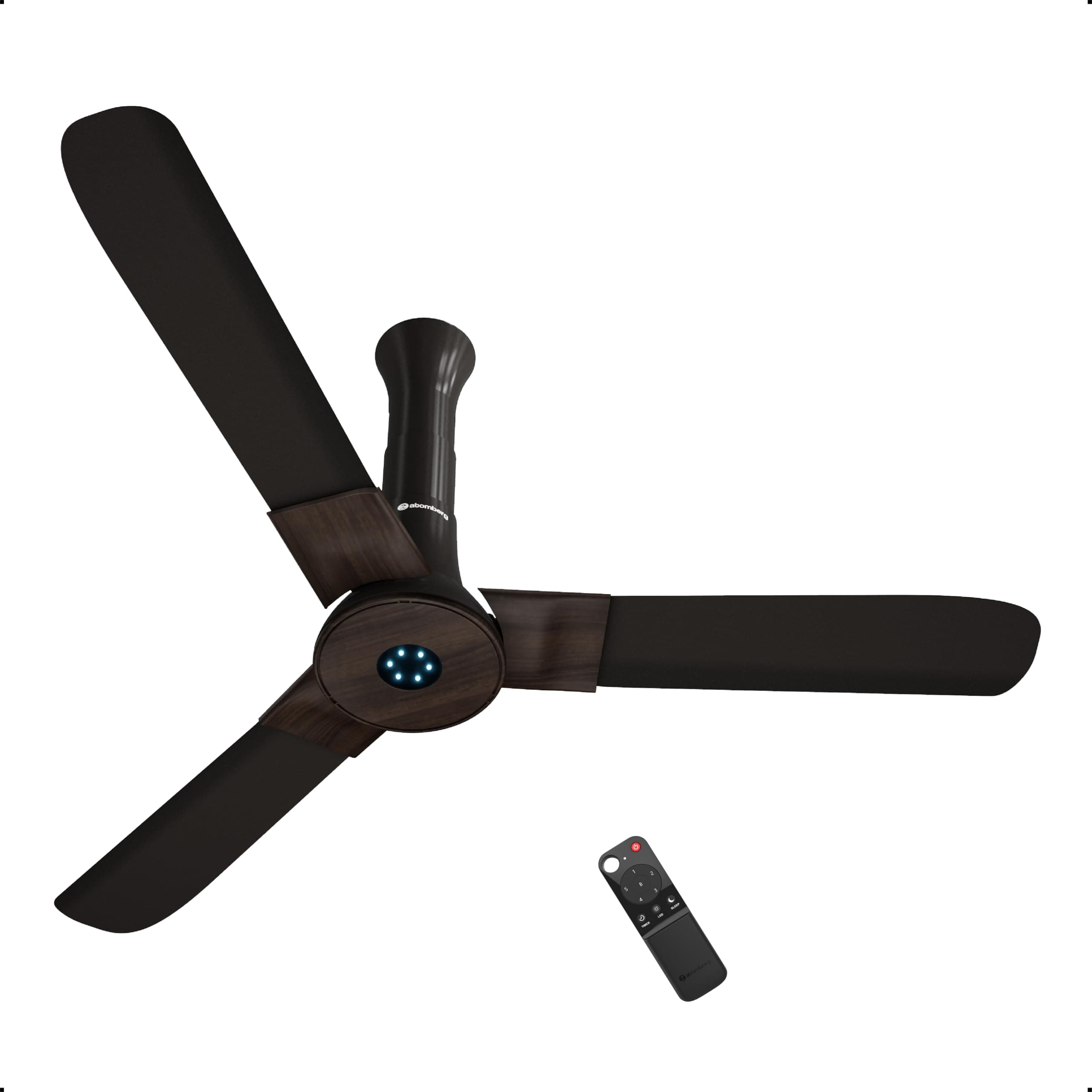 atomberg Studio+ 1200mm BLDC Ceiling Fan with Remote Control | BEE 5 star Rated Energy Efficient Ceiling Fan | High Air Delivery with LED Indicators | 2+1 Year Warranty (Earth Brown)