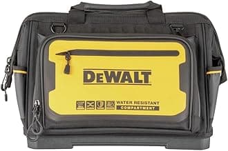 DEWALT Tool Bag, Water Resistant, Hard Bottom, 16-inch, Professional Tool Tote (DWST560103)