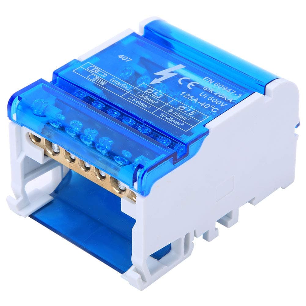 407 Terminal Distribution Box Din Rail 4-Level Single Phase Junction Case Din Rail Terminal Block Distribution Box