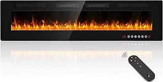 BREEZEHEAT 72" Ultra Thin Electric Fireplace Insert-ETL Certified, Recessed/Wall Mount, 3D Flame with Crystal, Remote & Touch, 750W/1500W (900 Sq.Ft), 8H Timer