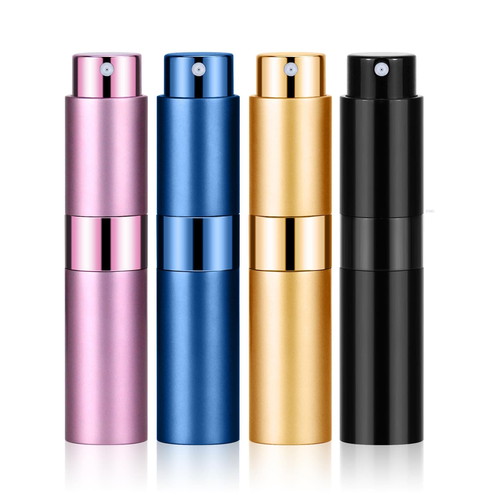 4PCS 8ML Refillable Perfume Atomizer Travel, Portable Mini Pocket Perfume Atomizer Bottle Spray for Women Mens Small Mister Spray Bottle for Travel Accessories
