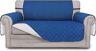 Easy-Going Sofa Slipcover Reversible Sofa Cover Water Resistant Couch Cover Furniture Protector Cover with Elastic Straps for Pets Kids Children Dog Cat(Loveseat, Blue/Ivory)