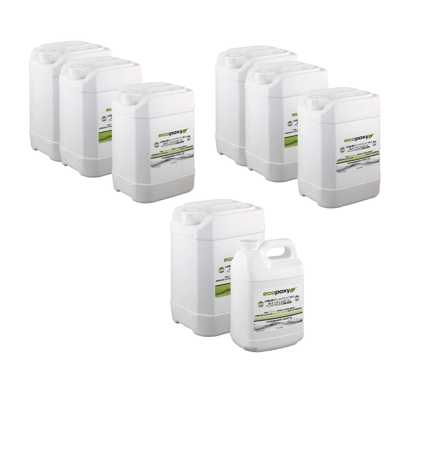 EcoPoxy Liquid Plastic 2:1-150 Liter Kit Bundle