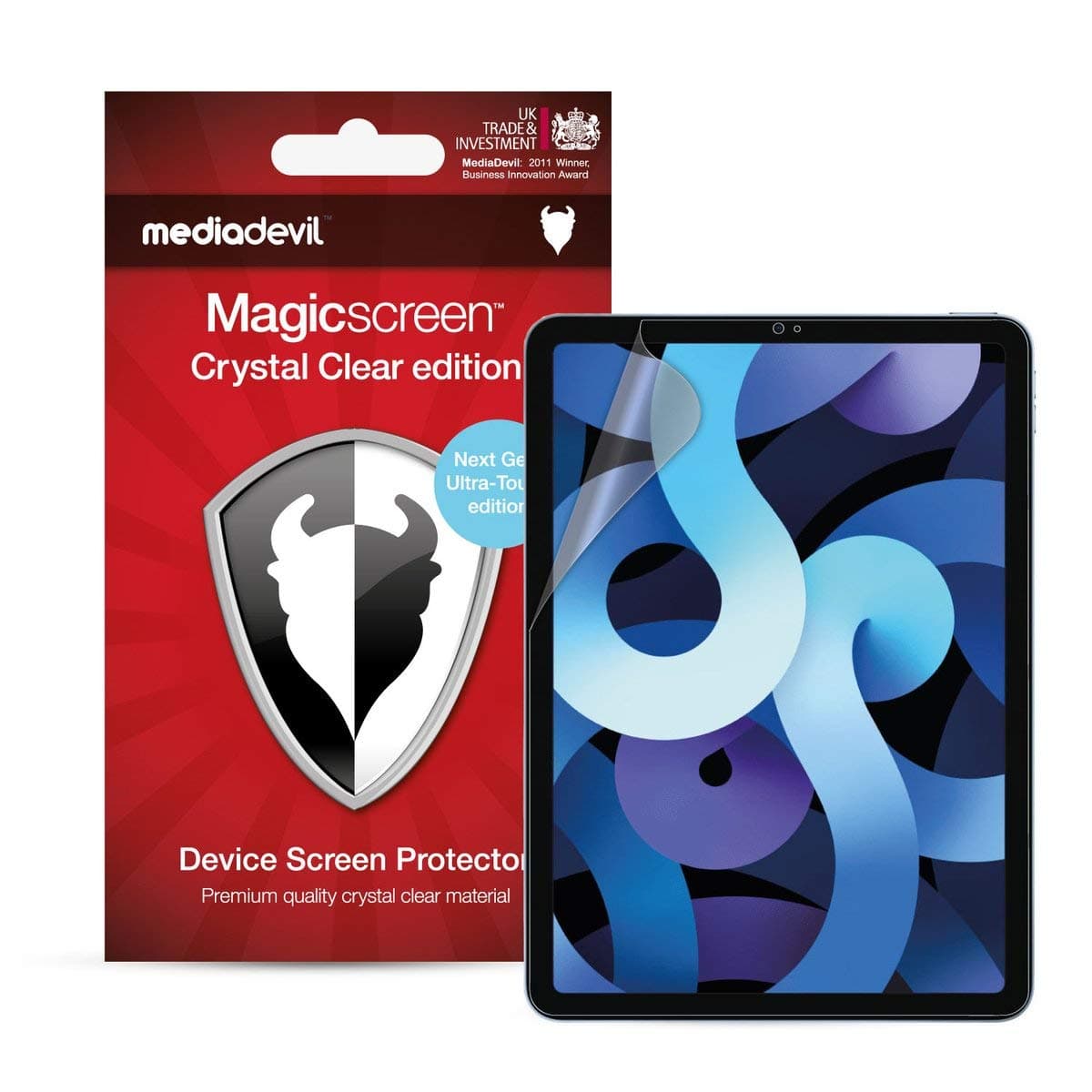 MediaDevil Screen Protector for iPad Air 4 (2020, 10.9") - Ultra-Tough, Glass-Free Edition (2-Pack)