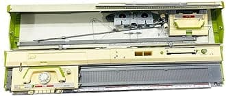 White Tiger Knit KH-821 Cardomatic Knitting Machine with Accessories, Knit Your Favourite Designs of Cap, Hat, Top, Muffler, Shawl, Scarf, Sweater & Socks At Home, Knitting Kits For Beginners,Stainless Steel, Cream