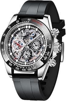 Pagani Design Herren Automatikuhr Diamant Regenbogen Automatik Mechanisch Wasserdicht Edelstahl Chronograph Skelett Herren 40mm