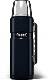 Stainless King Midnight Blue Travel Flask (1.2L) Premium Leak Proof Insulated Tea & Coffee Flask, Hot & Cold Drinks, Built-in Cup, Twist-Pour Stopper, BPA-Free, Durable Steel