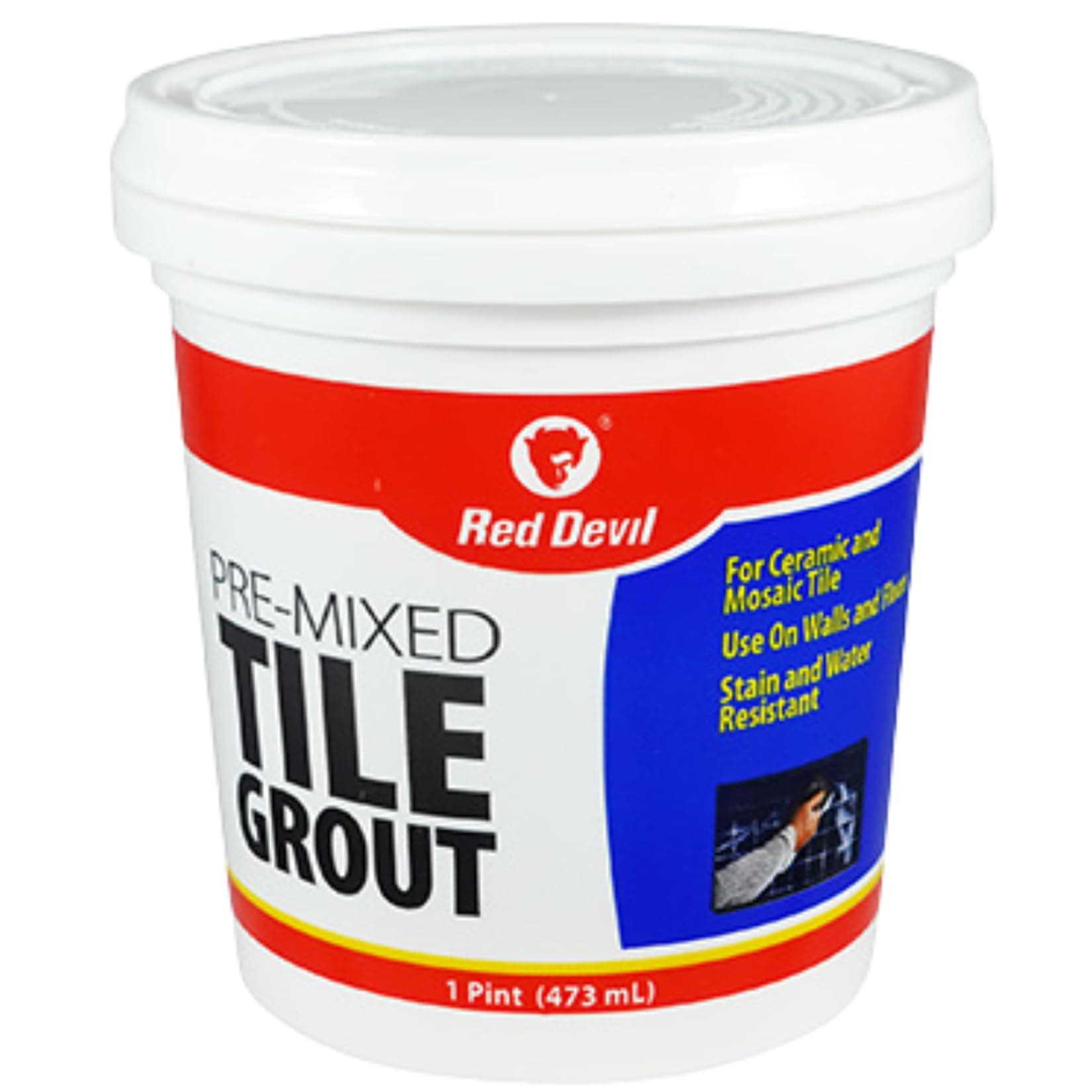 0428 Pre-Mixed Tile Grout, 1 Pint, White