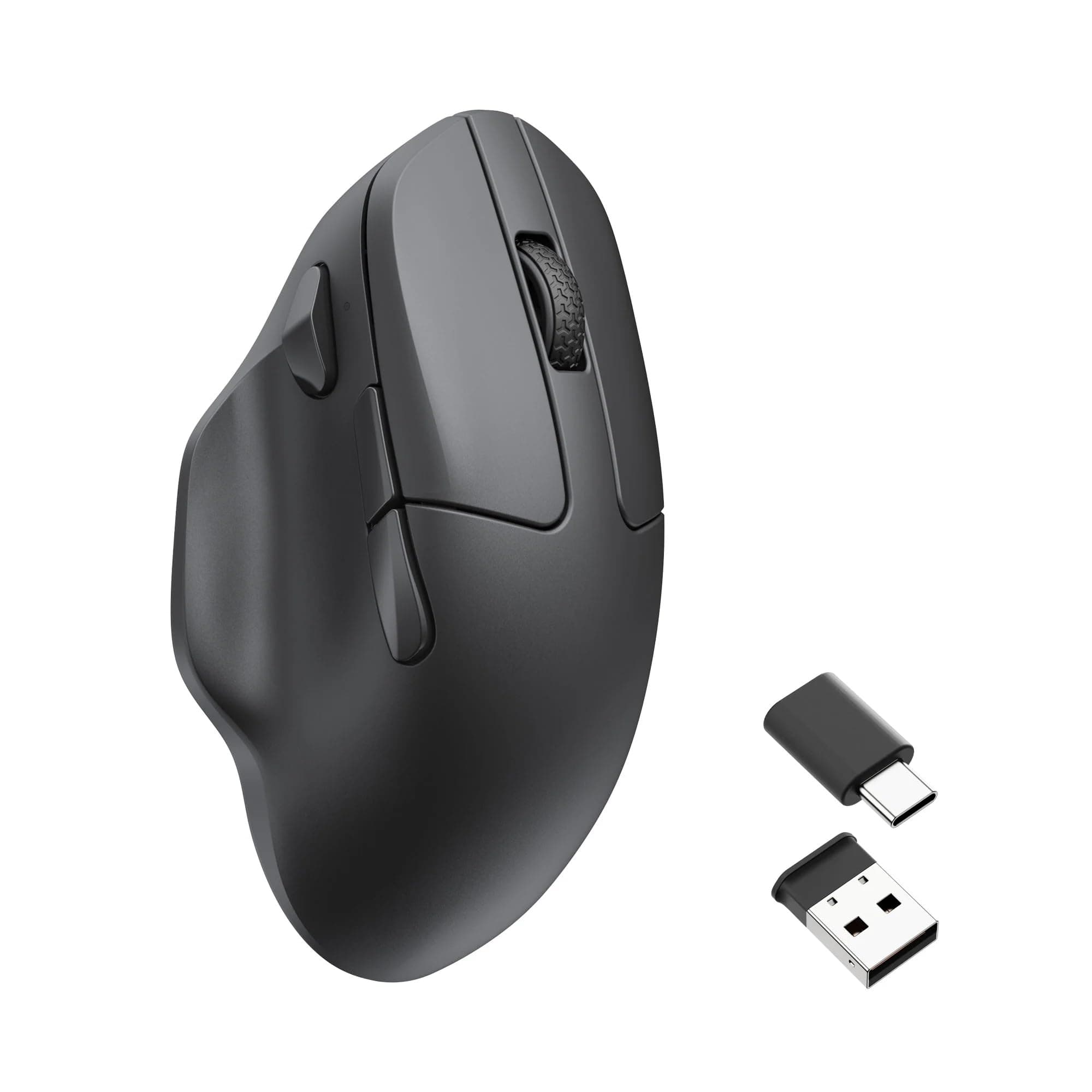 - M7 Wireless Computer Mouse, 26K DPI Optical Computer Mouse, 2.4 GHz/Bluetooth/Wired with Macro Button 63g Lightweight Ergonomic, Up to 70 Hours Worktime for Laptop macOS/Windows - Black