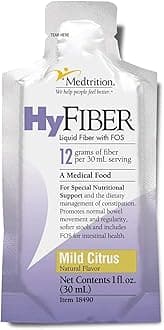 Medtrition HyFiber Daily Liquid Fiber for Regularity and Soft Stools, 12 Grams Soluble Fiber, 1 fl oz 25 Pack