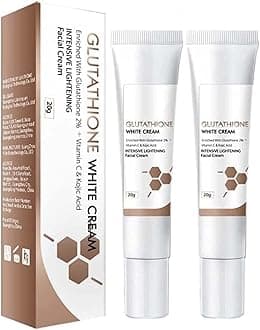 Glutathione Whitening Cream Facial Dark Spots Remover, Face Moisturizer Whitening Cream, Lightening Cream Blemish Remover Cream, Dark Spot Corrector Cream for Face-default (2PC)