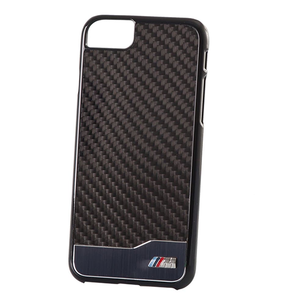 BMW Impact Resistant Hard Case for iPhone 7 and iPhone 8 (Real Carbon Fiber - Aluminium)