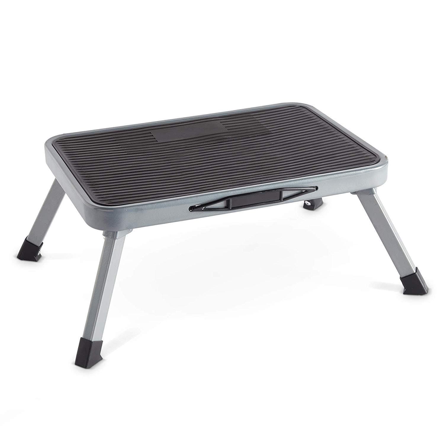 Hawk KingStep Stool Steel Portable Lightweight Folding Step Platform with Non-Slip Rubber Feet and 330lbs Capacity - L18 x W12 X H7