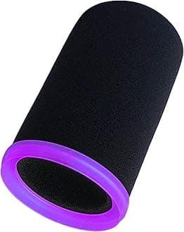 SM7b Foam Cover for Shuer SM7B, MV7 POP Filter RK345 Replacement, Windscreen with Colored Retaining O-Ring Identified Seat (Violet)