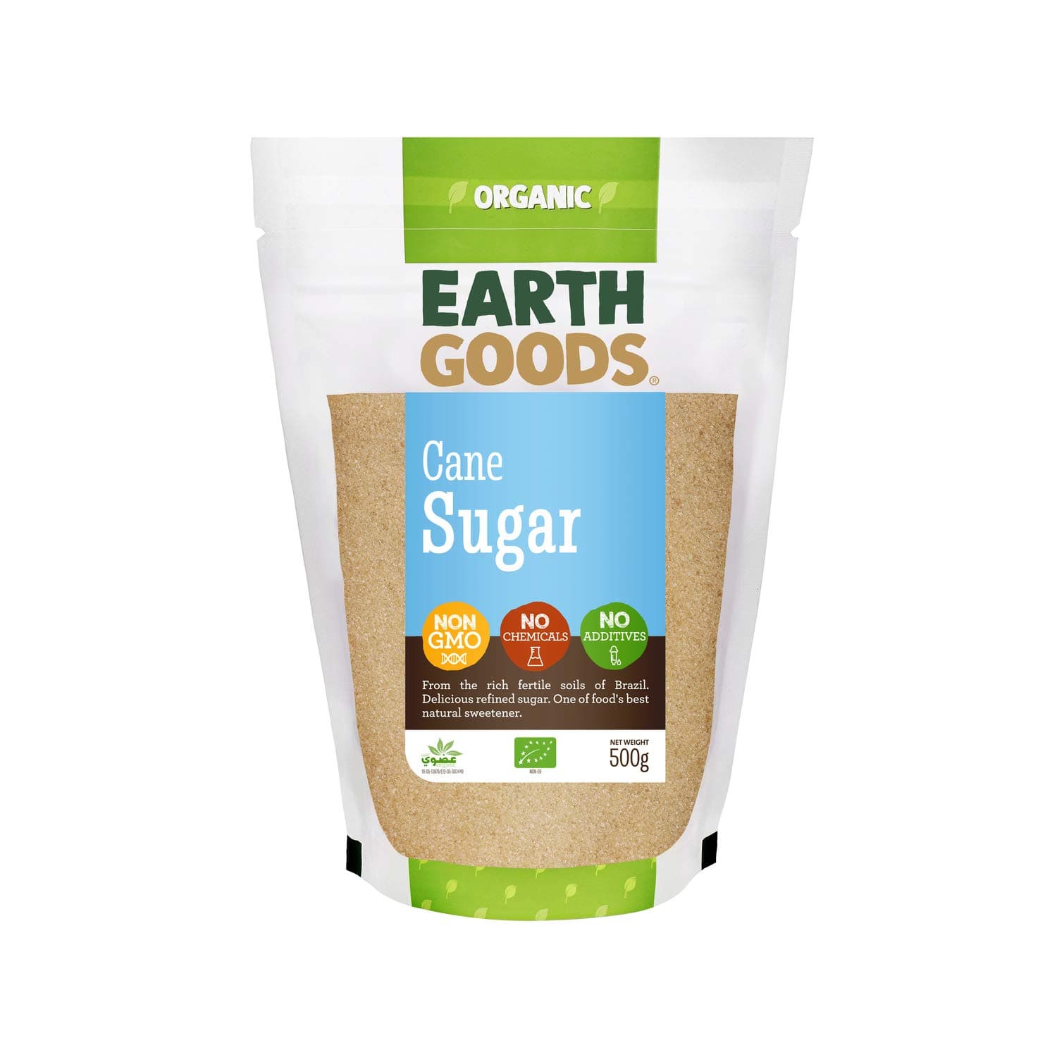 Earth Goods Organic Cane Sugar 500G