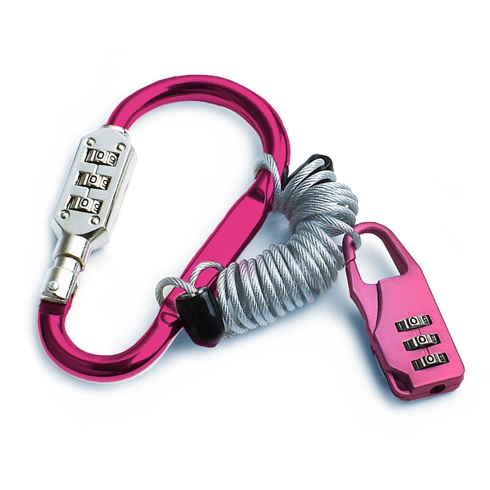 Heavy Duty Item Lock Anti-Theft Resettable Combination Lock Security PIN Locking Chain Buckle Lock Secure Motorcycle Gear Beach Bags Travel Luggage Sports Gear Belongings (Blue)