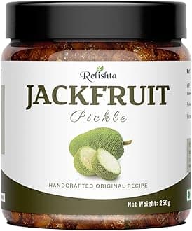 Relishta Jackfruit Pickle | Kathal Ka Achar (1x250G) Premium Less Oil Homemade