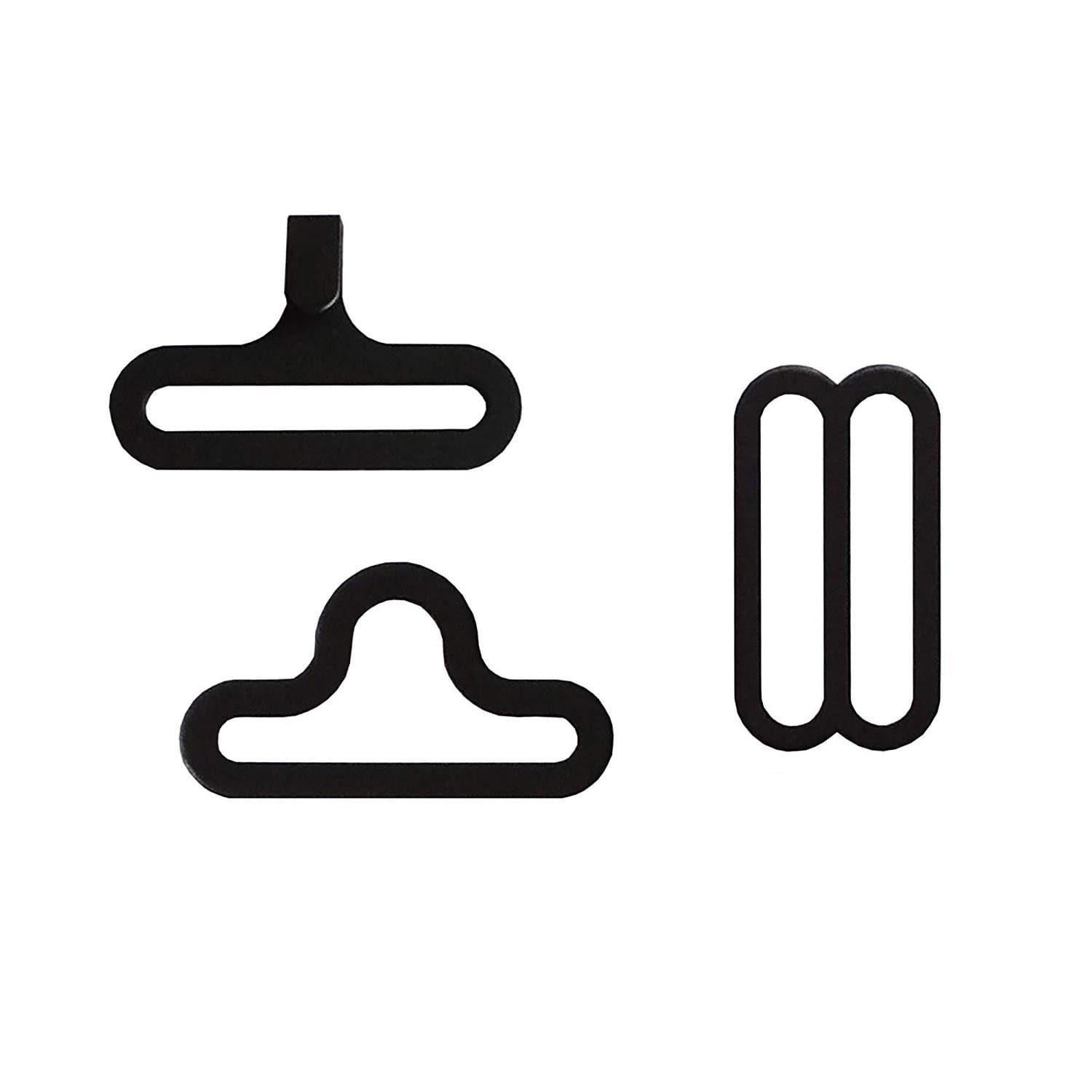 50 Set Bow Tie Hardware Clips Fasteners to Make Adjustable Straps on Bow Ties/Neckties Tie Accessories (Black)