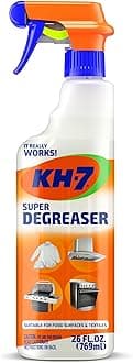 KH-7 Heavy Duty Degreaser for Oven, Stove, Grill, Food Surfaces, Vehicles, Clothing & More, 26 oz