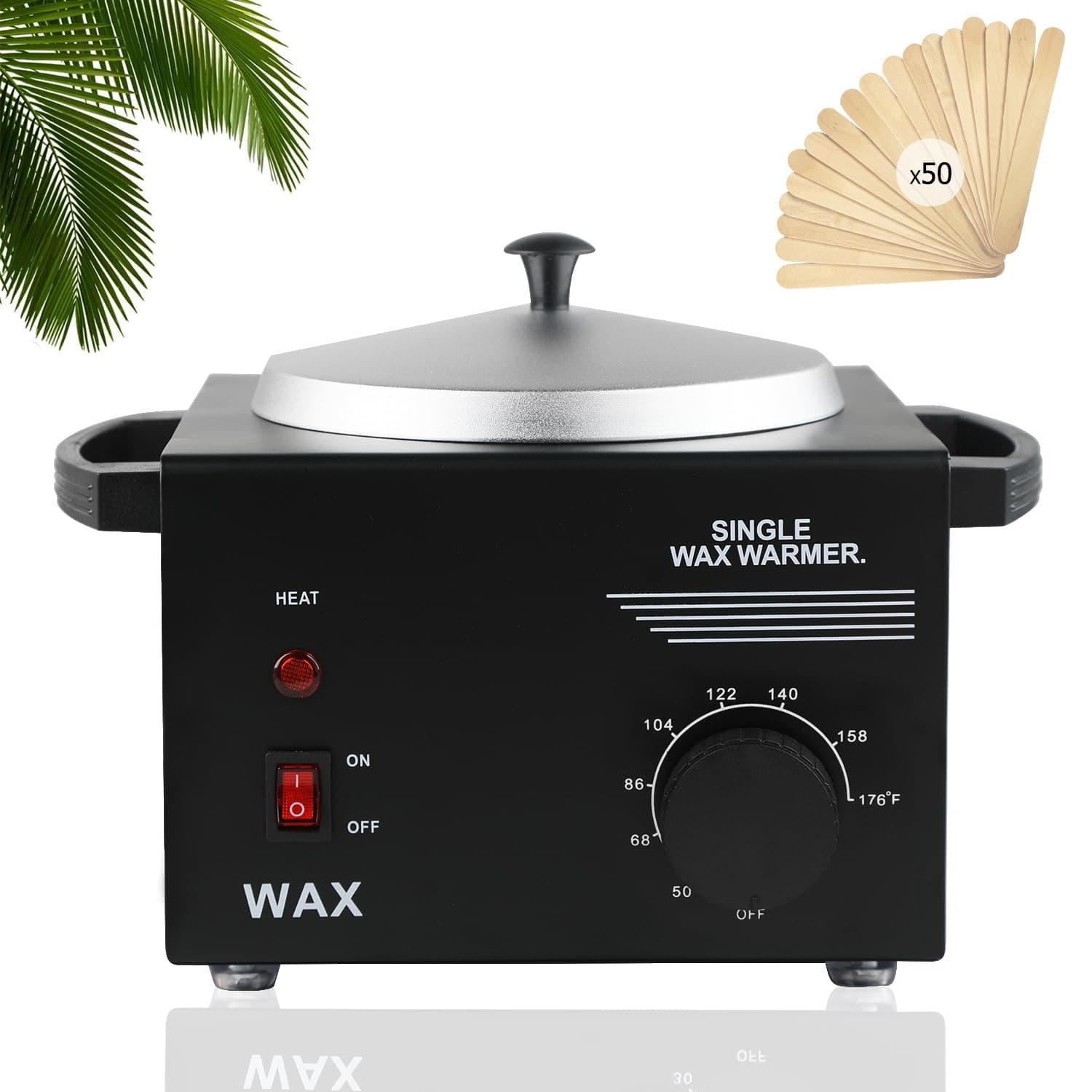 Black Single Wax Heater