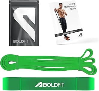 Boldfit Heavy Resistance Band for Exercise & Stretching (Green)(Material: Synthetic Rubber)