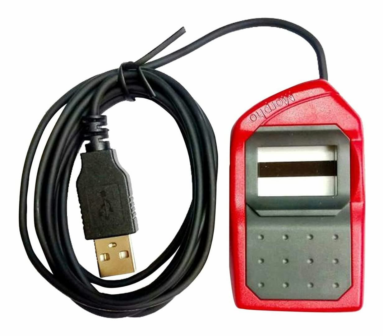 Morpho MSO-1300 E3 (L0) Biometric Fingerprint Scanner with RD Service & Latest Version Device (Red)