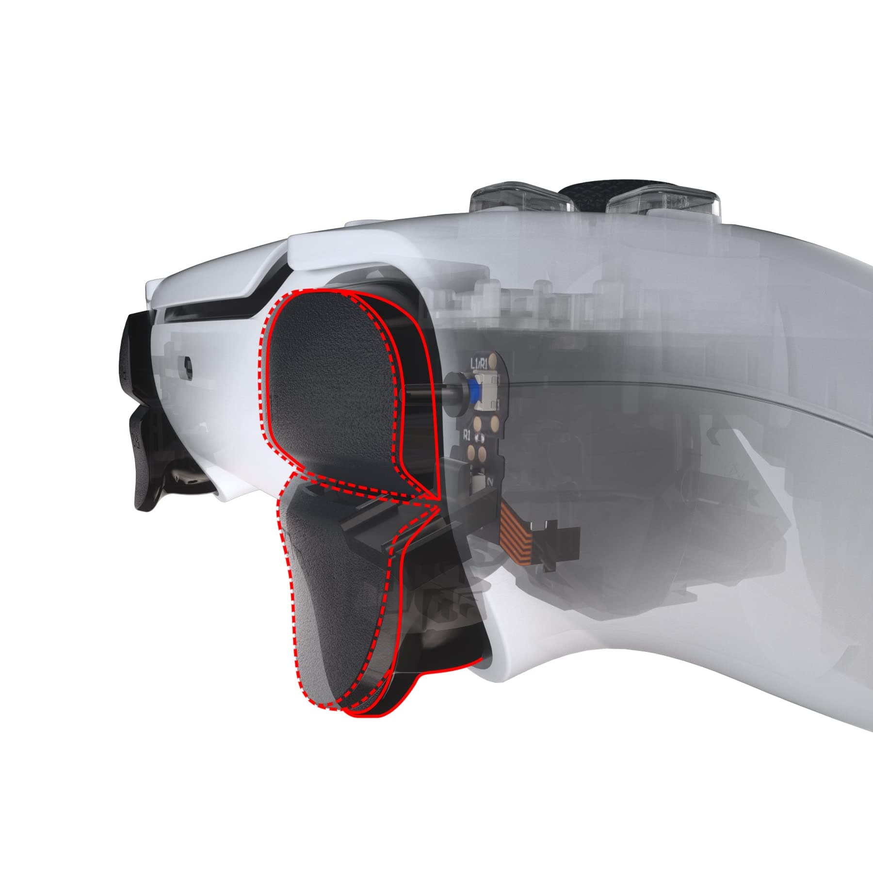 eXtremeRate Tactile Version Clicky Hair Trigger Kit for ps5 Controller Shoulder Buttons, Custom Tactile Bumper Trigger Buttons for ps5 Controller BDM-010 BDM-020, Mouse Click Kit for ps5