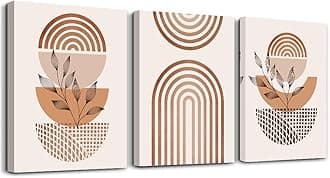 DZRWUBHS Boho Wall Decor Living Room Canvas Wall Art For Bedroom Abstract Line Wall Paintings Wall Decorations For Office Abstract Prints Artwork Room Wall Pictures Kitchen Home Decoration 3 Piece Set