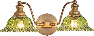 XIEDUN Green 2 Light Vanity Light Bathroom Light Vintage Bathroom Light Fixtures