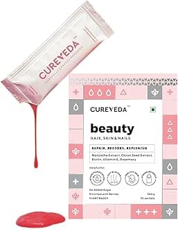 Cureveda Beauty supplement for Hair, Skin and Nails For Women : 30 Sachets