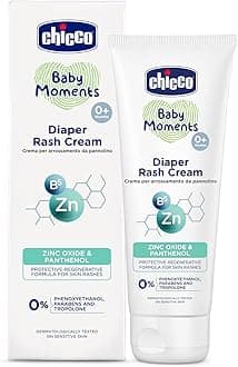 Chicco Baby Moments Diaper Rash Cream, New Advanced Triple Protection Skin Shield Formula with Natural Ingredients to Prevent Rashes & Irritation, No Phenoxyethanol & Parabens (100g)