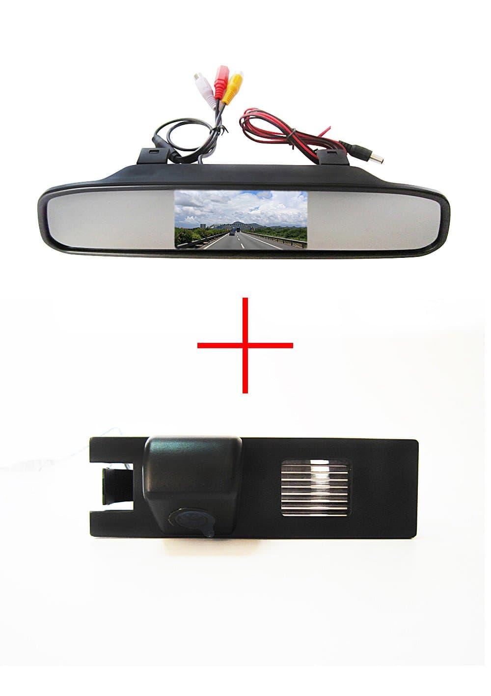 CCD Color Car Reverse Rear View Parking Back up Camera for Opel Astra H/corsa D/meriva A/vectra C/zafira B,fiat Grande ,With 4.3 Inch Color LCD TFT Rear View Mirror Monitor Screen Car Backup Monitor