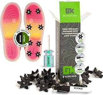Golf Traction Kit for Sneakers with DIY Golf Spikes - Add Soft Spikes to Almost Any Shoe, 20 Count